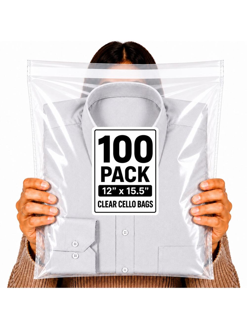 POLY MAILERS CLEAR (100 PACK) 12x15.5 SELF SEAL SHIPPING BAGS MAILING BAGS NEW